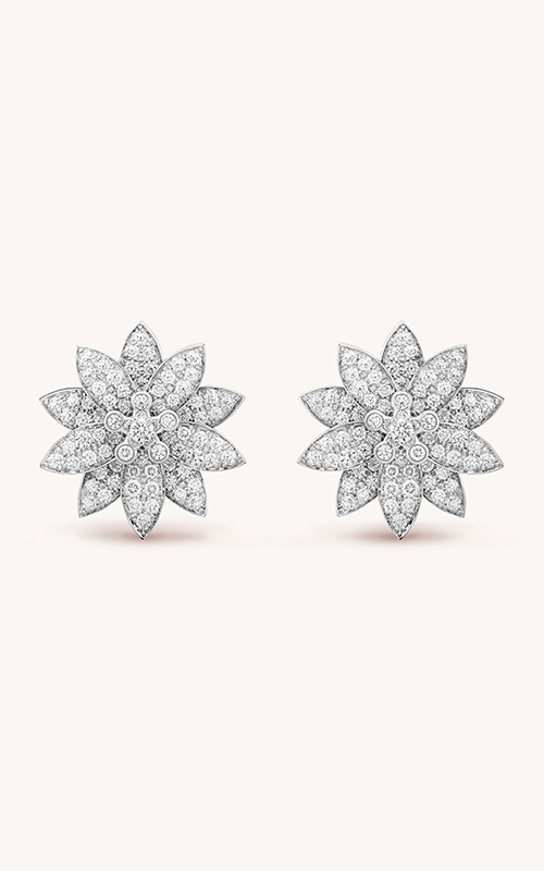 Van cleef lotus clearance earrings